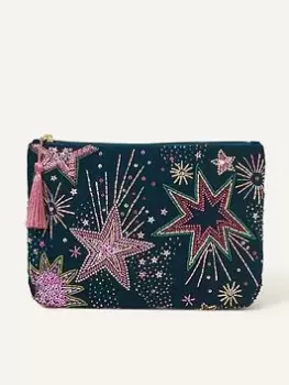 image of Accessorize Embellished Star Large Pouch