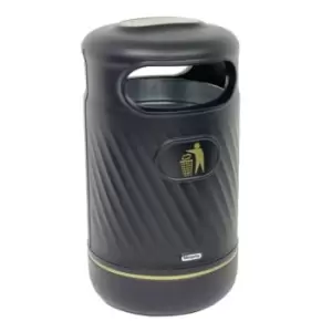 Image of Slingsby Harri Hooded Top Bin 100 Litre Capacity -Black
