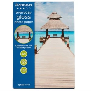 Image of Ryman A4 Everyday Gloss Photo Paper - 100 Sheets