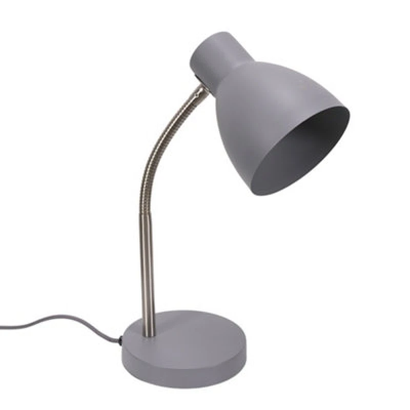 Image of ValueLights Keela Adjustable Flexi Neck Desk Table Lamp with LED Bulb Grey