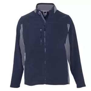 Image of SOLS Mens Nordic Full Zip Contrast Fleece Jacket (M) (Navy/Medium Grey)