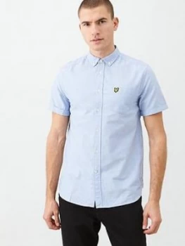 Image of Lyle & Scott Short Sleeved Oxford Shirt - Light Blue