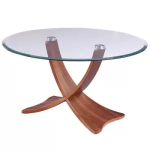 image of Jual Siena Walnut & Glass Coffee Table