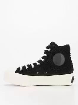 image of Converse Chuck Taylor All Star Lift Hi - Black/White, Size 7, Women