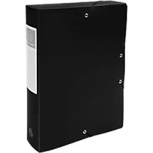 Image of Exacompta Filing Box 59881E A4 Black Polypropylene 25 x 33cm Pack of 8