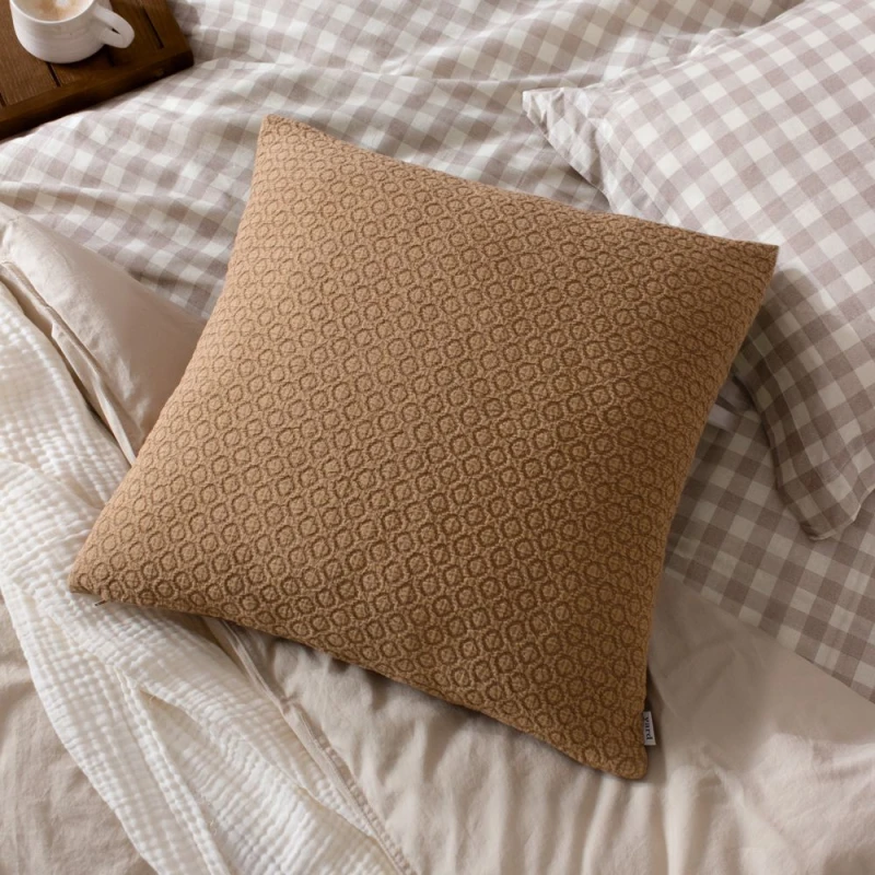 Image of Yard Tryfan 100% Cotton Cushion Biscuit WFN10 Unisex