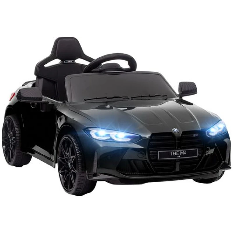 Image of Aiyaplay 12V Bmw M4 Licensed Kids Electric Car W/ Remote, Suspension - Yellow, Yellow 370-311V70YL