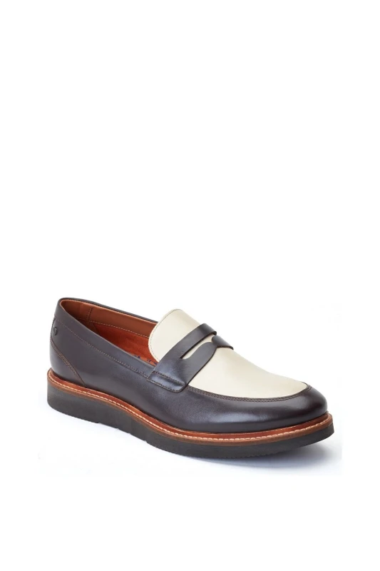 Image of Base London Base London Men Sid Penny Loafer in Brown Size: 7 Brown 7 Male 5038538362616