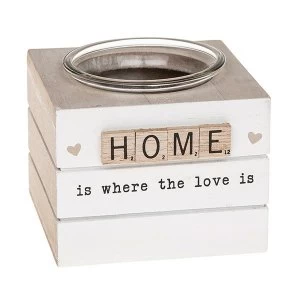 Scrabble Tealight Holder Home