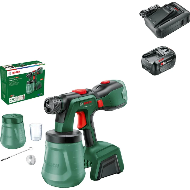 Image of Bosch ADVANCEDSPRAY 18V-500 P4A 18v Cordless Paint Spray System ADVANCEDSPRAY 18V-500 Batteries: 1 x 4ah Li-ion