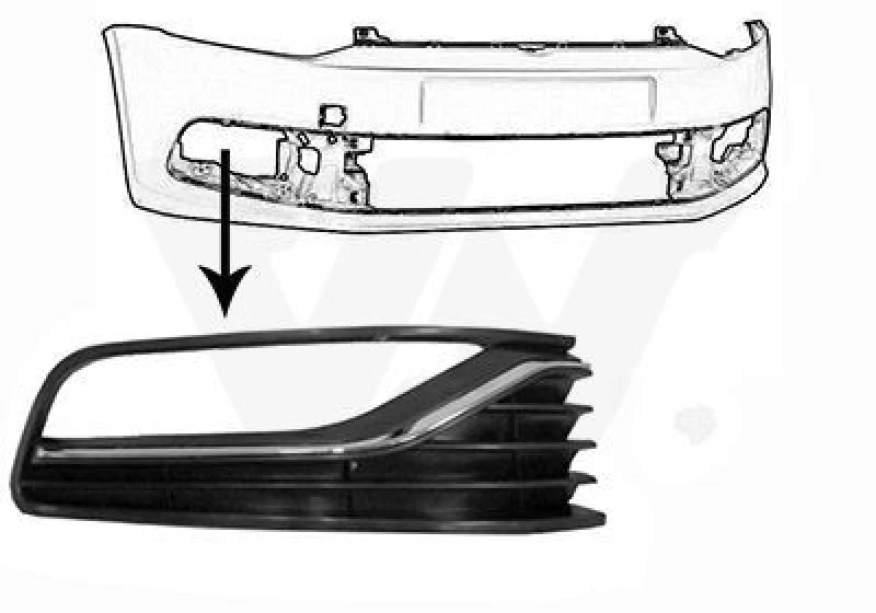 Image of VAN WEZEL Bumper grill VAN WEZEL 5814494