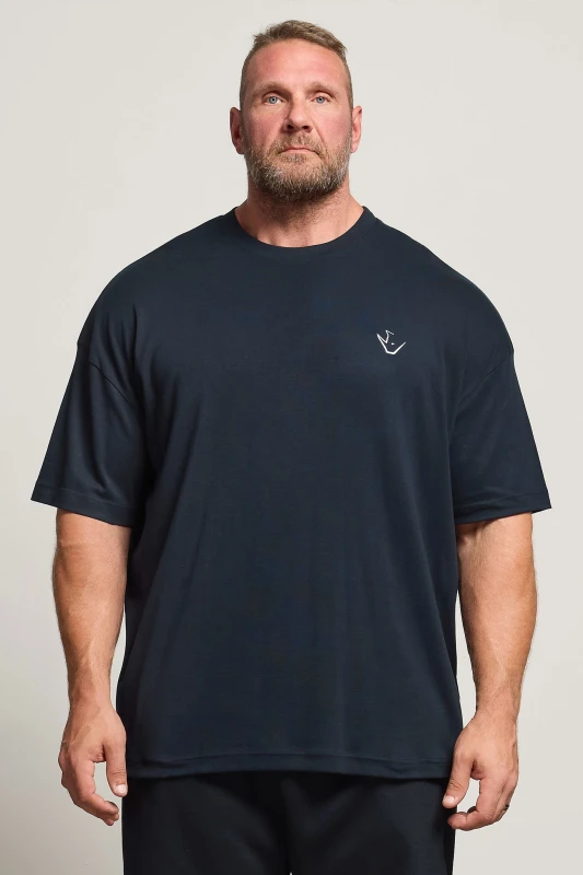 Image of BadRhino BadRhino Men 'Rest Day' T-Shirt in Dark Navy Size: 2X-large Dark Navy XXL Male 5063589578792
