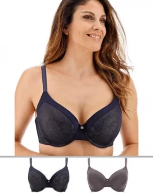 image of Dorina Curves 2Pack Alissa Blue/Grey Bra