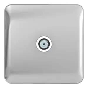 Image of Schneider LSD 1G Coaxial Socket White Insert Polished Chrome - GGBL7030WPCS