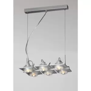 image of Ull Pendant Lamp 6 Silver Gray G9 Bulbs