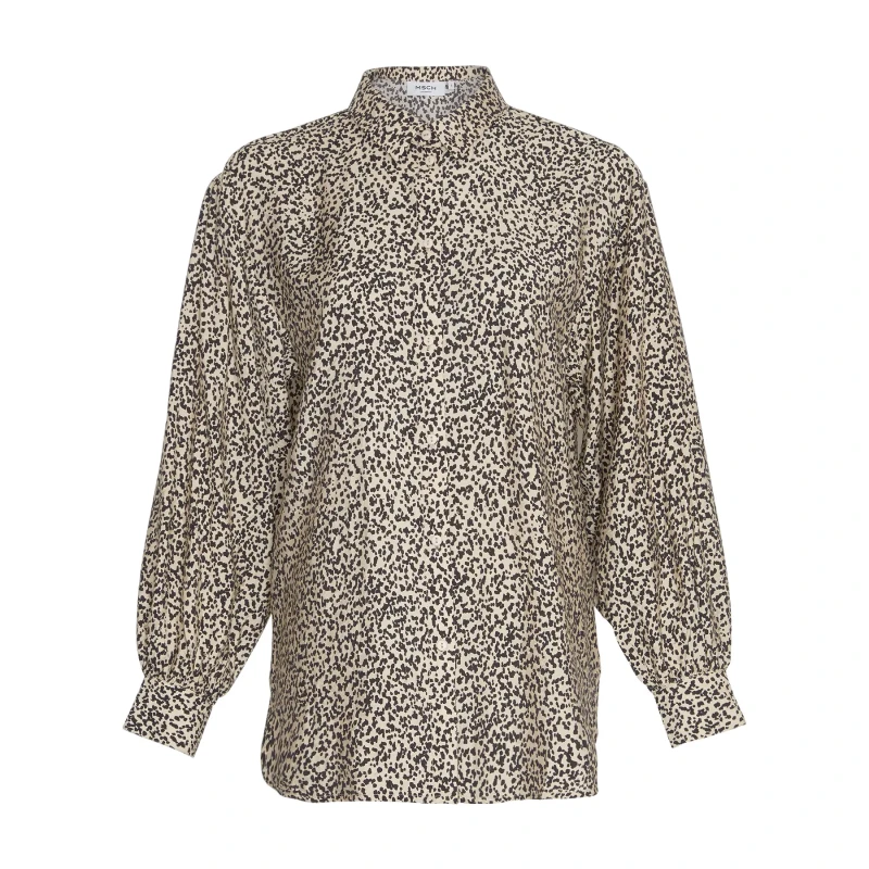Image of moss copenhagen Woman's shirt Moss Copenhagen Saloma Ladonna AOP Beige Female XS