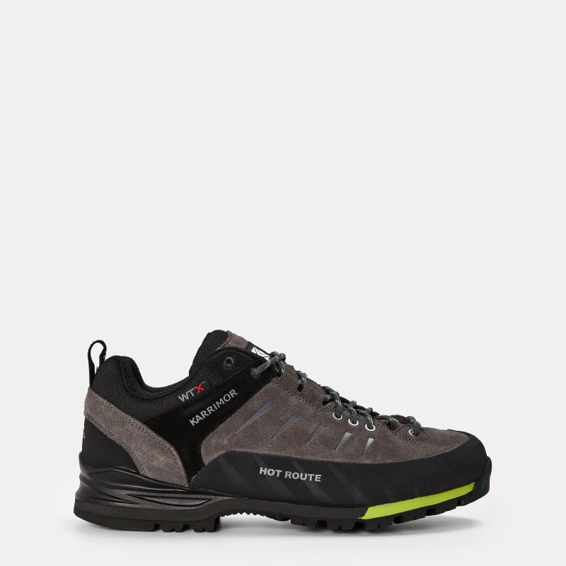 Image of Karrimor Hot Route Waterproof Walking Shoes Mens Charcoal/Lime male 7 (41)