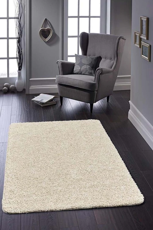 Image of Buddy Mat Buddy Plain Shaggy Mat Rug - 150x67cm - Cream.