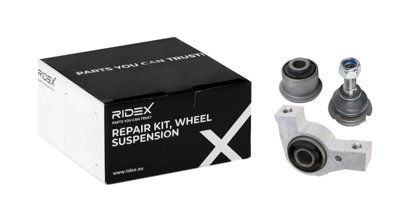 Image of RIDEX 771R0018 Repair Kit, wheel suspension Front axle both sides, with rubber mount Repair Kit,wheel suspension (771)