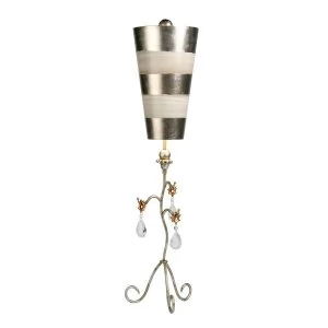 Image of 1 Light Table Lamp Silver, Cream, E27