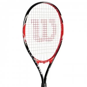 image of Wilson Tour 110 Tennis Racket - Black/Red