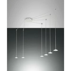 Image of Fabas Luce Susanna LED Cluster Pendant Ceiling Light White Glass