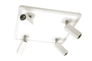 Image of Ibiza Ceiling Spotlight 4 Head with Backlit Light 4x5W+20W LED Square White, 3000lm, 4000K