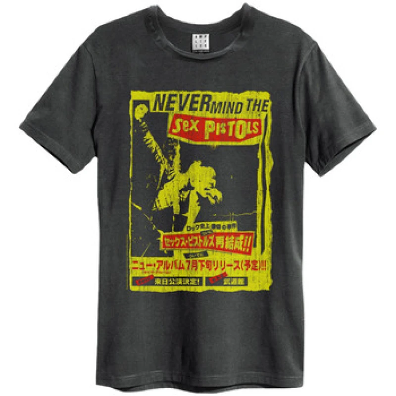 Image of Amplified Amplified Men Never Mind The Sex Pistols T-Shirt in Charcoal Size: X-Small Charcoal XS Male 5063238048492
