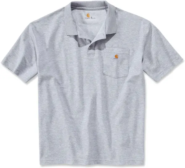 image of Carhartt Contractors Work Pocket Polo Shirt, grey, Size XS