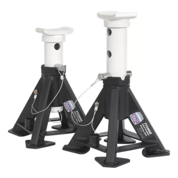 Image of Sealey AS7S Axle Stands (Pair) 7tonne Capacity per Stand Short