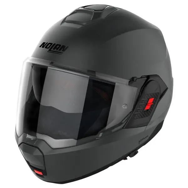 Image of Nolan N120-1 Classic N-COM 002 Flat Vulcan Grey Modular Helmet Size XL