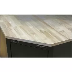 image of 930mm Hardwood Corner Worktop for ys02615 Modular Corner Floor Cabinet