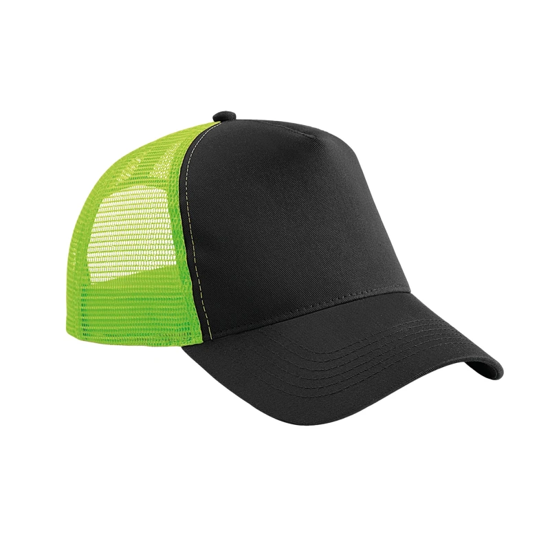 Image of Beechfield Beechfield Men Snapback Trucker Cap in Black One Size Male 5063377407976
