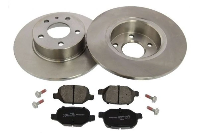 Image of MAPCO 47017 Brake disc and pads set Rear Axle, Brake Disc Type: solid Brake Set,disc brakes (3405)