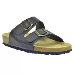 Image of Sanosan Womens/Ladies Aston Leather Sandals (5 UK) (Navy/Brown)