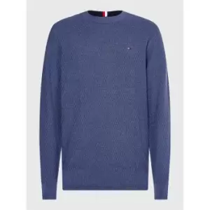 image of Tommy Hilfiger Cross Structure Crew Neck - Blue