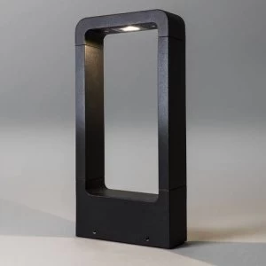 Image of LED 1 Light Small Outdoor Bollard Light Textured Black IP54