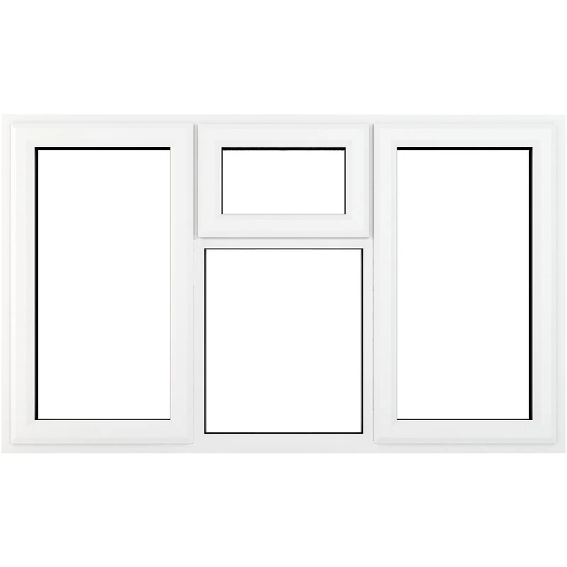 Image of Crystal Triple Glazed Window White Lh & Rh Top 1770 X 1115Mm Clear 63WHTG17701115