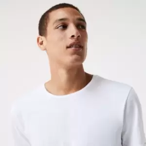 Image of Lacoste Mens Crew Neck Cotton T-Shirt 3 Pack Size 3 - S White