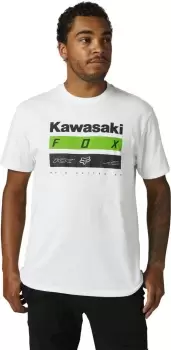 Image of FOX Kawi Stripes SS Premium T-Shirt, white, Size 2XL, white, Size 2XL
