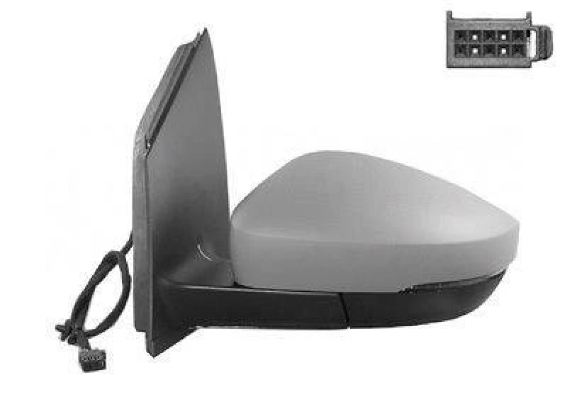 Image of VAN WEZEL 5829817 Wing mirror * HAGUS * Left, Heatable, primed Outside Mirror (50)