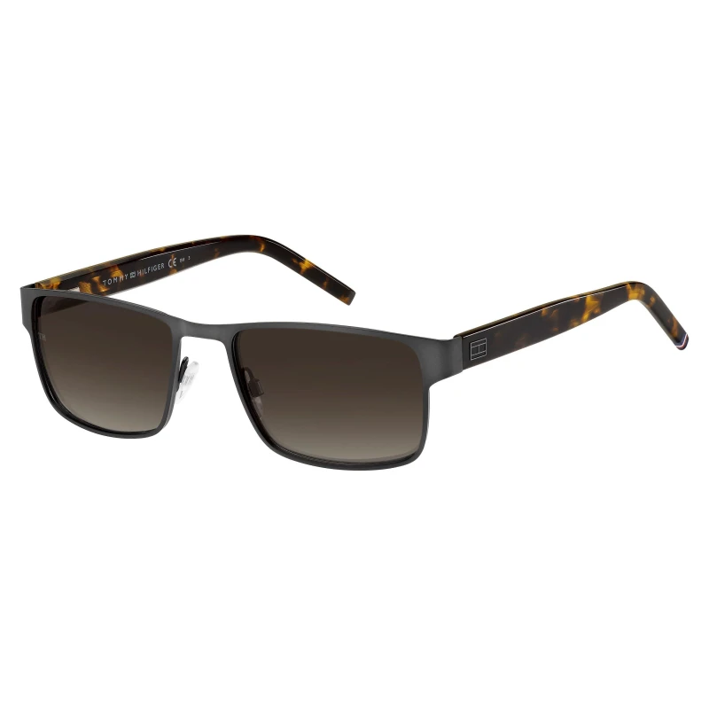 Image of Tommy Hilfiger Tommy Rectangular Ruthenium Black male 57 cm