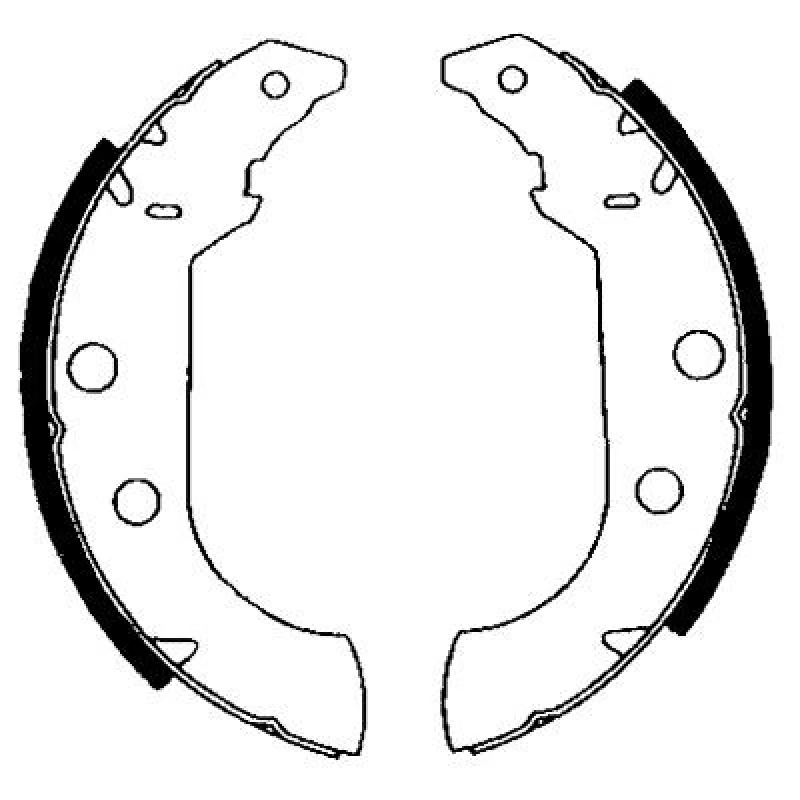 Image of HELLA Brake Shoe Set HELLA 8DB 355 001-101