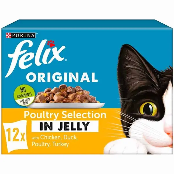 Purina Felix Original Poultry in Jelly Cat Food 12 x 100g