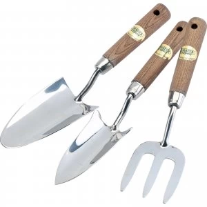 Image of Draper Expert 3 Piece Stainless Steel Hand Fork and Trowel Set
