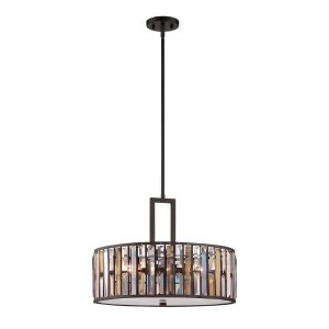 Image of 3 Light Ceiling Pendant Vintage Bronze, E27
