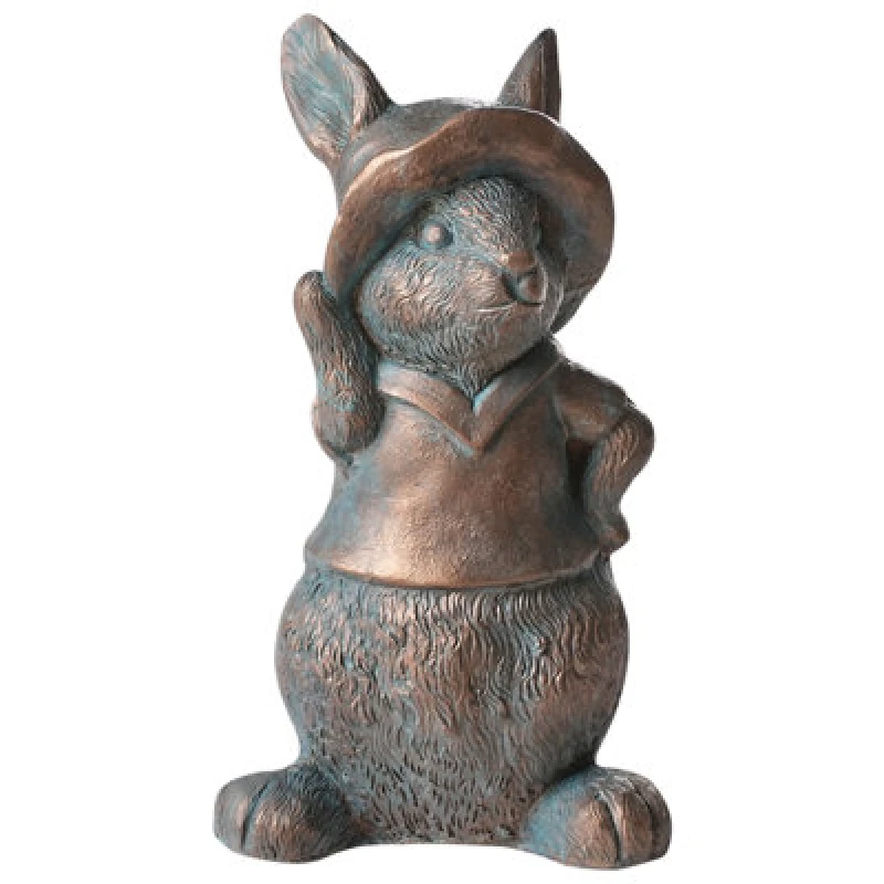 Image of Beliani Garden Figurine Konakry Rabbit Brown