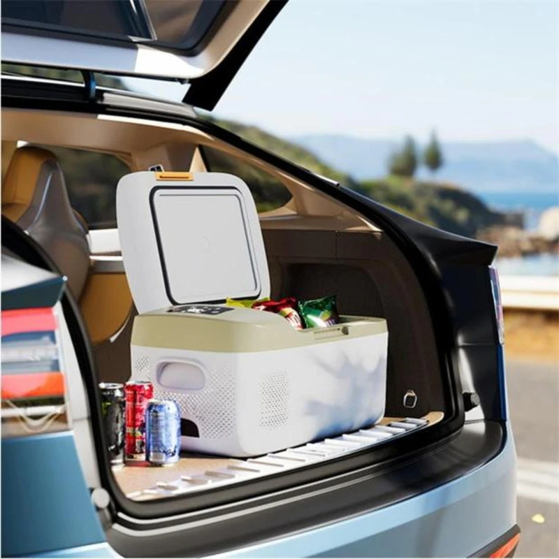 Image of Kabinet UK 16L Portable Car Refrigerator with Display Whitegreen unisex One size