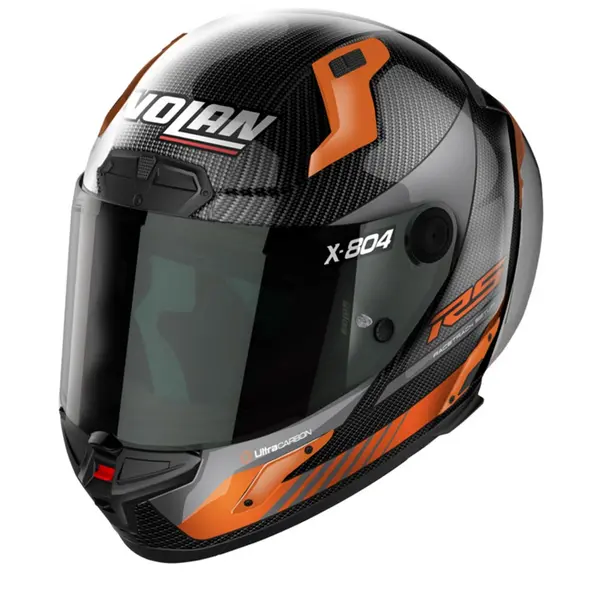Image of Nolan X-804 RS Ultra Carbon Hot Lap 014 Carbon Orange Full Face Helmet Size M
