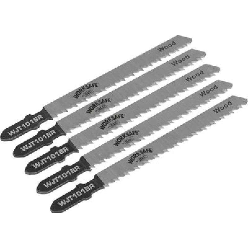 Image of Loops 5 PACK 75mm Chrome Vanadium Steel Jigsaw Blade - 10 TPI - Reverse Teeth - Wood Metallics